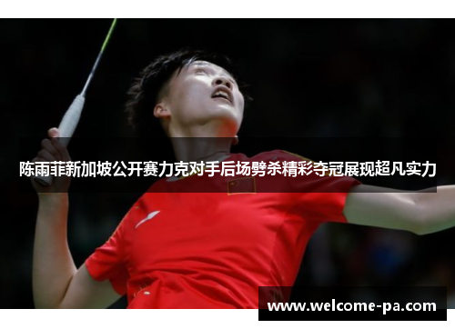 陈雨菲新加坡公开赛力克对手后场劈杀精彩夺冠展现超凡实力
